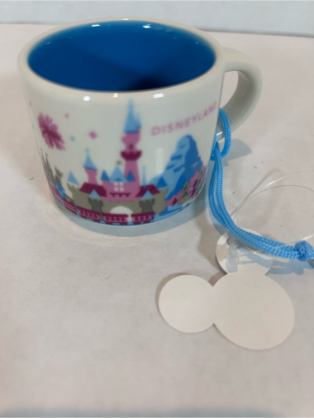 Starbucks Pink and Light Blue Disney Parks Ornament Mug
